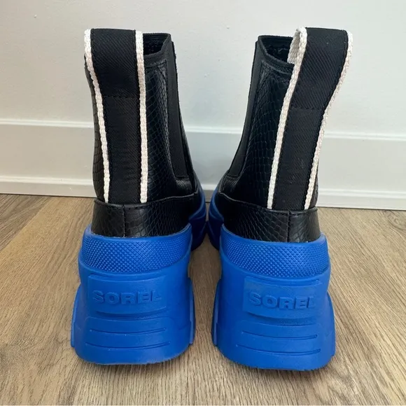 Sorel NWOT Brex Chelsea Black Leather Mid Waterproof Ankle Boots Size 6