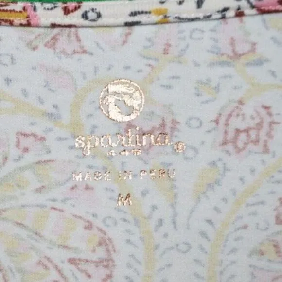 Spartina 449 Alisa Wrap Dress - Pepper Hall Batik A Line 3/4 Sleeve 448195 MED