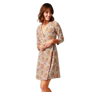 Spartina 449 Alisa Wrap Dress - Pepper Hall Batik A Line 3/4 Sleeve 448195 MED