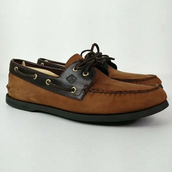 Sperry Authentic Original Boat Leather Shoes Men's Size 12 M