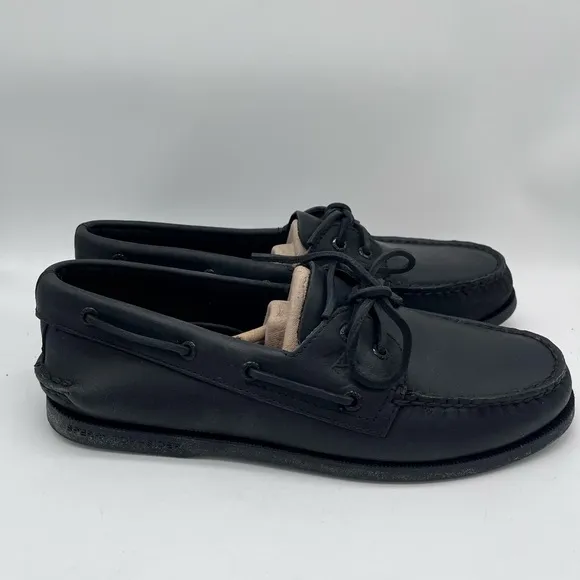 Sperry Authentic Original™ Boat Shoe Mens 10 Black Leather
