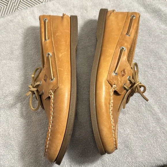 Sperry authentic original boat  Shoe men’s 13 M tan boat shoes leather quality