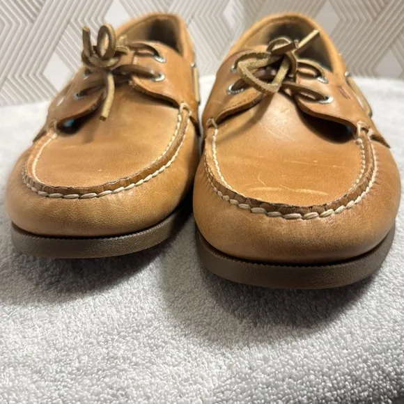 Sperry authentic original boat  Shoe men’s 13 M tan boat shoes leather quality