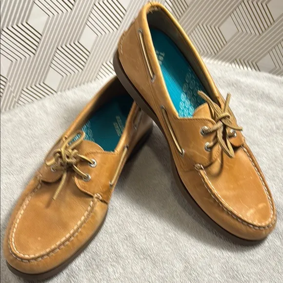 Sperry authentic original boat  Shoe men’s 13 M tan boat shoes leather quality
