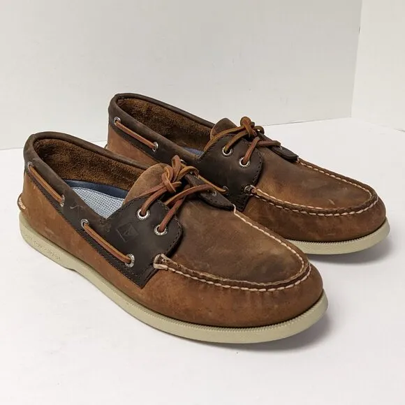 Sperry Authentic Original Two-Eye Boat Shoes, Brown, Men's 10 M