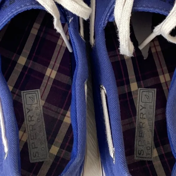 SPERRY Biscayne Cobalt Blue Top Sider Canvas Boat Shoes Summer Beach Vaca Pool