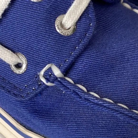 SPERRY Biscayne Cobalt Blue Top Sider Canvas Boat Shoes Summer Beach Vaca Pool