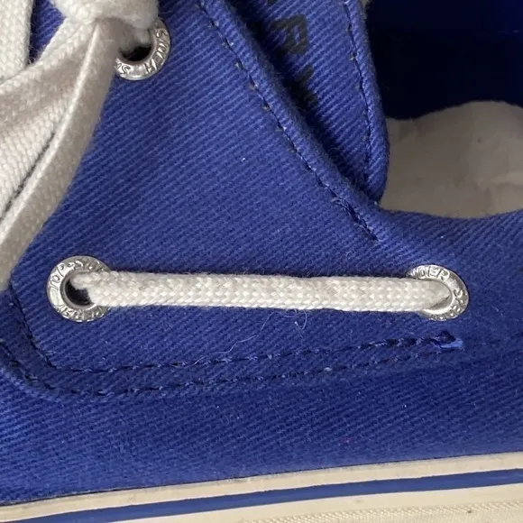 SPERRY Biscayne Cobalt Blue Top Sider Canvas Boat Shoes Summer Beach Vaca Pool
