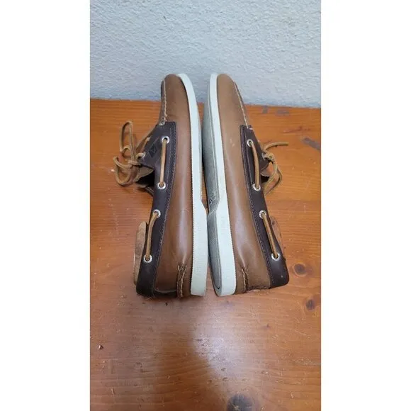Sperry Brown Leather Boat Shoes Mens Size 10