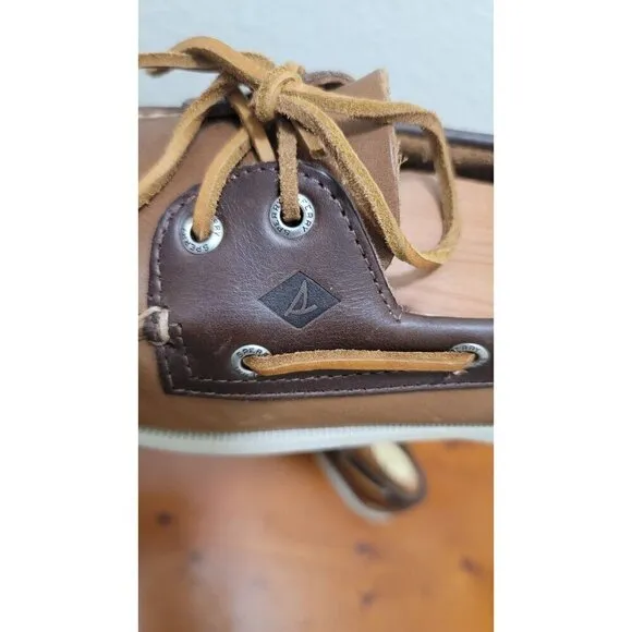 Sperry Brown Leather Boat Shoes Mens Size 10