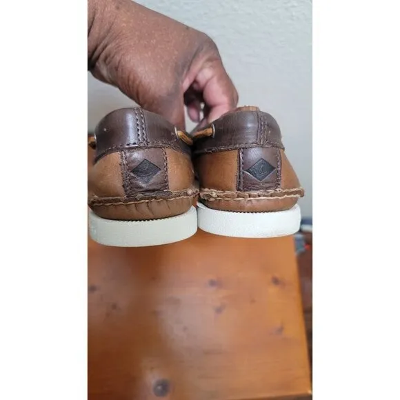 Sperry Brown Leather Boat Shoes Mens Size 10