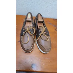 Sperry Brown Leather Boat Shoes Mens Size 10