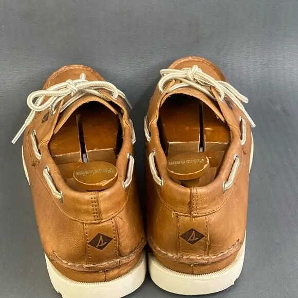 Sperry brown leather boat shoes mens size 15