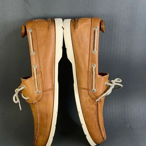 Sperry brown leather boat shoes mens size 15