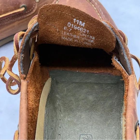 Sperry Brown Suede Boat Shoes Timeless Moccasin Style Size 11 M.