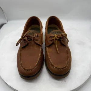 Sperry Brown Suede Boat Shoes Timeless Moccasin Style Size 11 M.