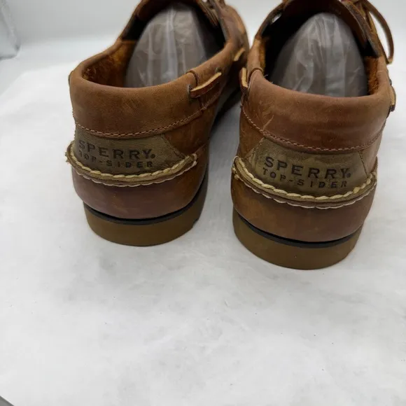 Sperry Brown Suede Boat Shoes Timeless Moccasin Style Size 11 M.