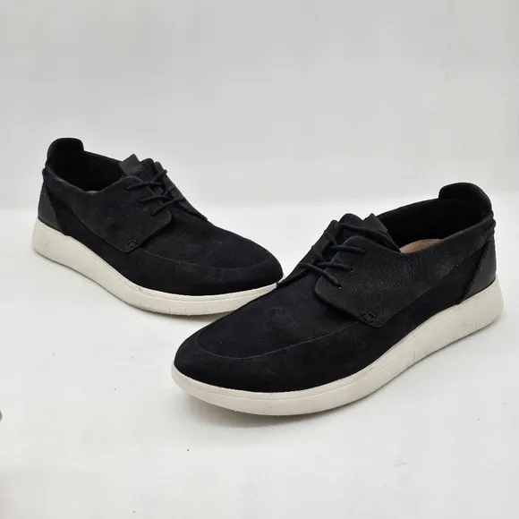 Sperry Coastal Plushwave Womens Black Leather Lace Up Boat Shoe Sneaker Size 11