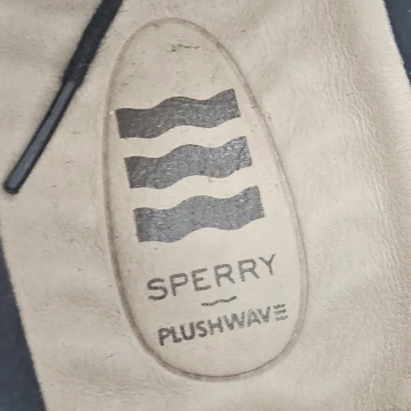 Sperry Coastal Plushwave Womens Black Leather Lace Up Boat Shoe Sneaker Size 11