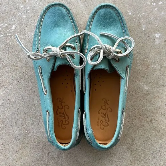 Sperry Gold Cup Loafer Boat Shoe Turquoise Women’s Size 5.5