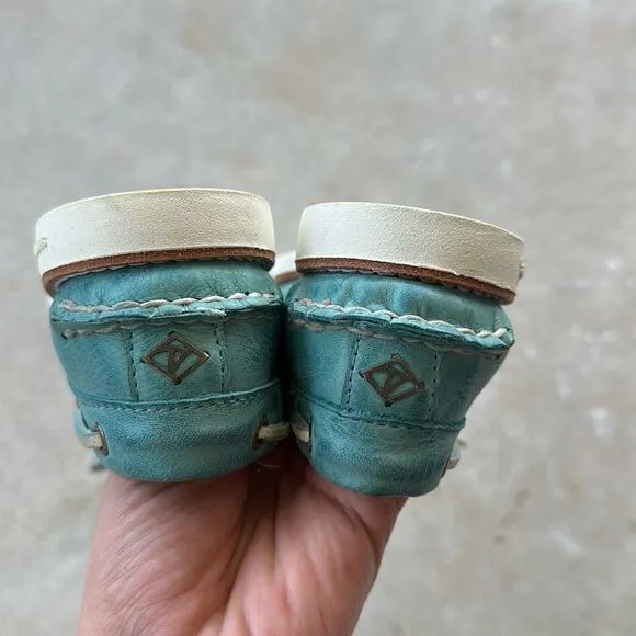 Sperry Gold Cup Loafer Boat Shoe Turquoise Women’s Size 5.5