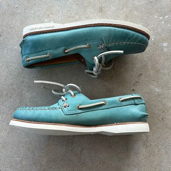 Sperry Gold Cup Loafer Boat Shoe Turquoise Women’s Size 5.5