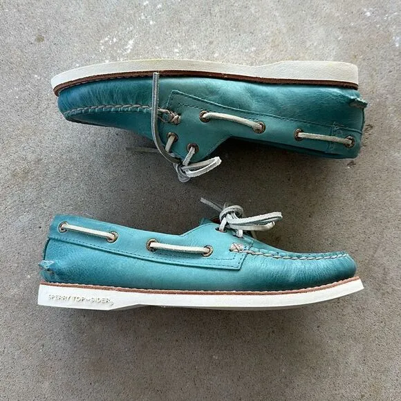 Sperry Gold Cup Loafer Boat Shoe Turquoise Women’s Size 5.5