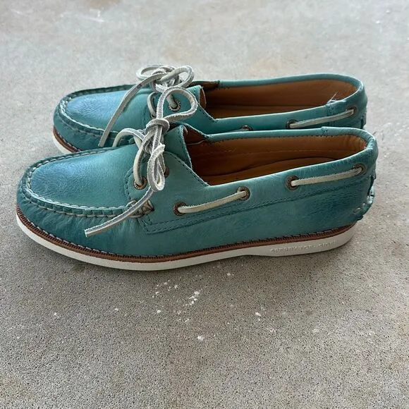 Sperry Gold Cup Loafer Boat Shoe Turquoise Women’s Size 5.5