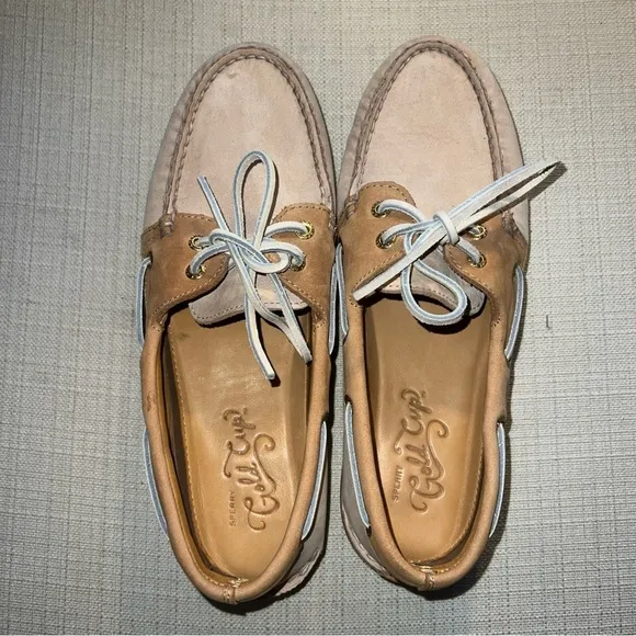 Sperry Gold Cup Men’s Size 9.5M Beige/Tan Suede Leather Boat Shoes