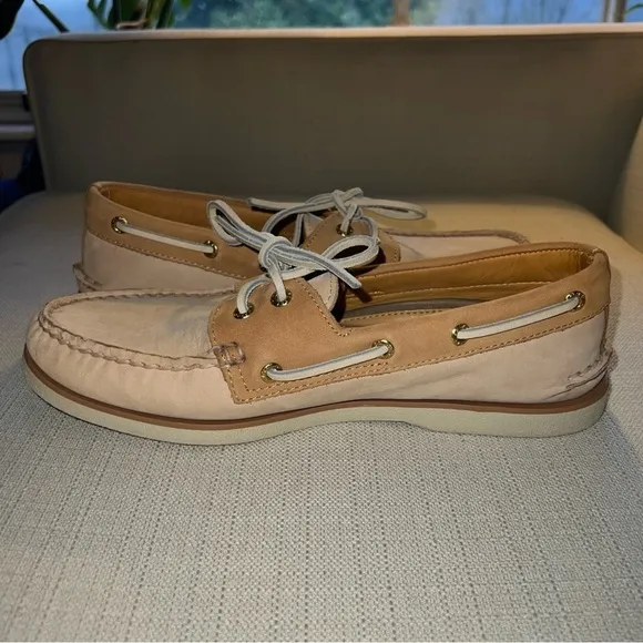 Sperry Gold Cup Men’s Size 9.5M Beige/Tan Suede Leather Boat Shoes