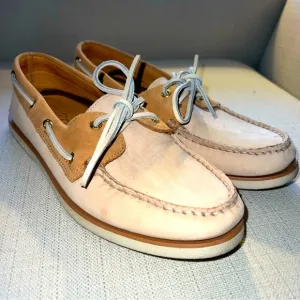 Sperry Gold Cup Men’s Size 9.5M Beige/Tan Suede Leather Boat Shoes