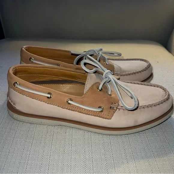 Sperry Gold Cup Men’s Size 9.5M Beige/Tan Suede Leather Boat Shoes