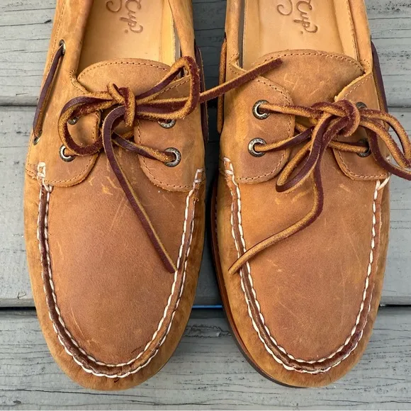 Sperry Gold Cup Original Authentic 2-Eye Boat Shoes in Medium Beige size 13 M