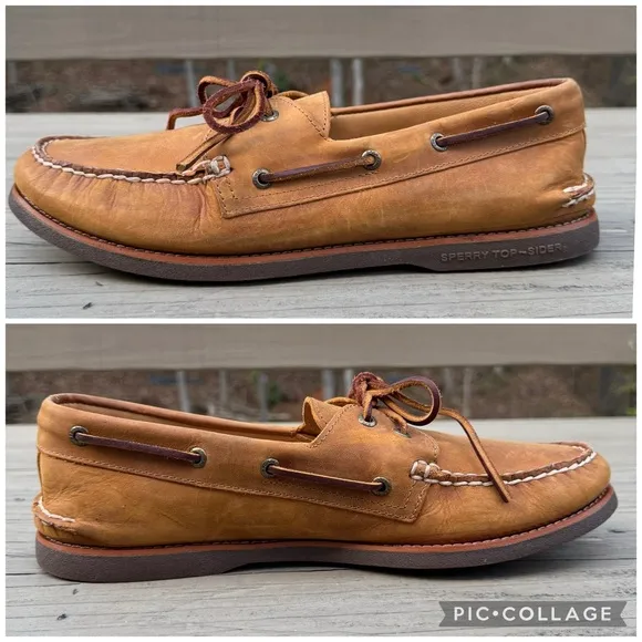 Sperry Gold Cup Original Authentic 2-Eye Boat Shoes in Medium Beige size 13 M