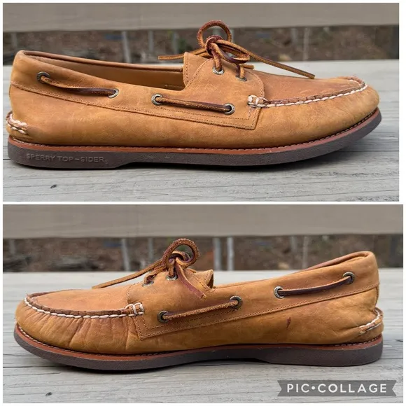 Sperry Gold Cup Original Authentic 2-Eye Boat Shoes in Medium Beige size 13 M