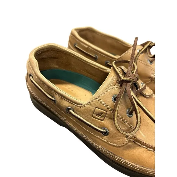 SPERRY Mako Canoe Moc OAK Boat Shoe Tan Leather Preppy Men's Size 10.5 M