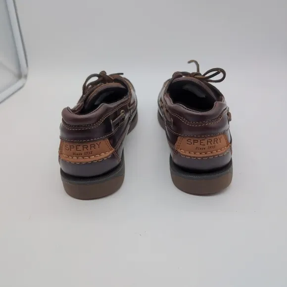 Sperry Mako Canoe Moc top sider moccasin Boat Shoe 2 eye sz 9 brown leather