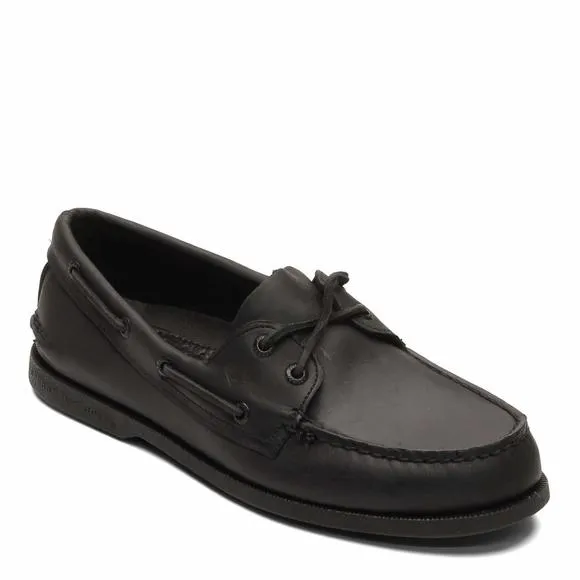 SPERRY MEN'S AUTHENTIC ORIGINAL 2-EYE BOAT SHOE, BLACK, 10 M US