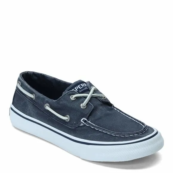SPERRY MEN'S BAHAMA II BOAT SHOE, SALT WASHED NAVY, 11.5