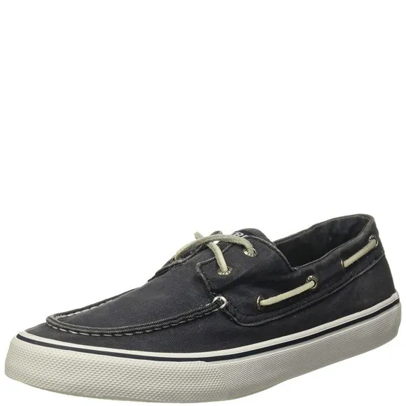 SPERRY MEN'S BAHAMA II BOAT SHOE, SALT WASHED NAVY, 11.5