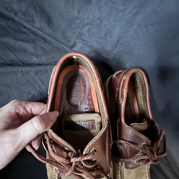 Sperry Men's 'Billfish' Boat Shoe 3 eye‎ Clove/Amaretto Brown Leather Size 9.5