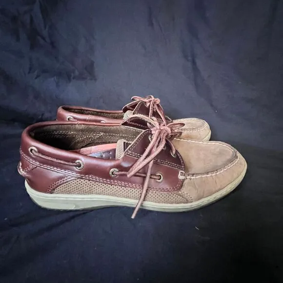Sperry Men's 'Billfish' Boat Shoe 3‎ eye Clove/Amaretto Brown Leather Size 9.5