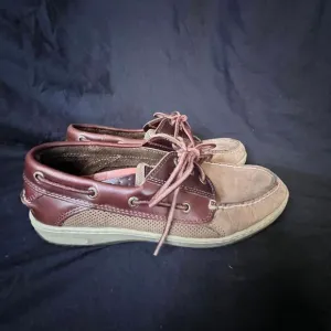 Sperry Men's 'Billfish' Boat Shoe 3 eye‎ Clove/Amaretto Brown Leather Size 9.5