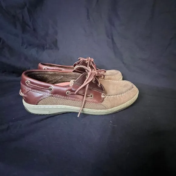 Sperry Men's 'Billfish' Boat Shoe 3‎ eye Clove/Amaretto Brown Leather Size 9.5