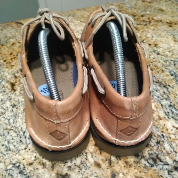 Sperry Men's Leeward 2 Eye Boat Shoe Leather SAHARA Brown 0777894 Size 10.5M