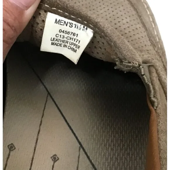 SPERRY MENS TAN TOP SIDER LEATHER UPPER SNEAKER SHOES SIZE 11.5