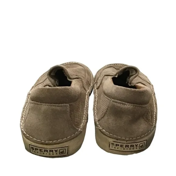SPERRY MENS TAN TOP SIDER LEATHER UPPER SNEAKER SHOES SIZE 11.5