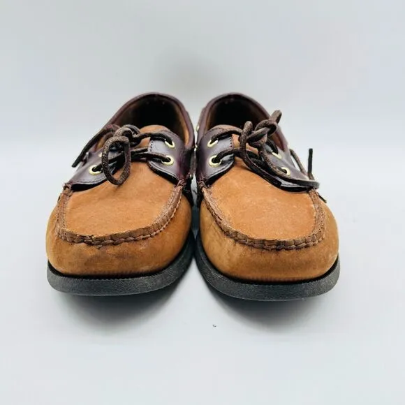 Sperry Shoes Mens 10.5 Brown Suede Loafer Boat Deck Top Sider Casual Moccasins