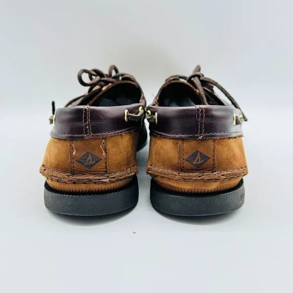 Sperry Shoes Mens 10.5 Brown Suede Loafer Boat Deck Top Sider Casual Moccasins