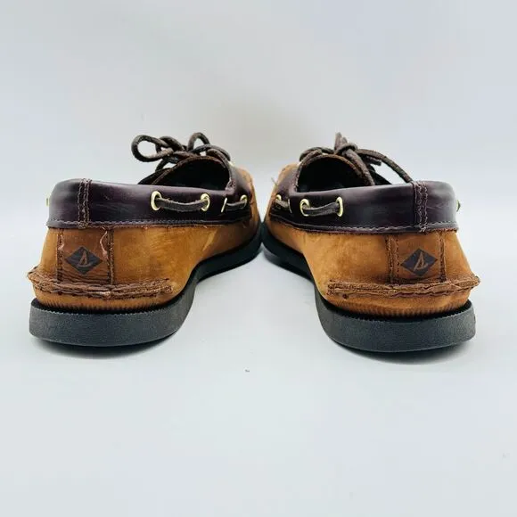 Sperry Shoes Mens 10.5 Brown Suede Loafer Boat Deck Top Sider Casual Moccasins